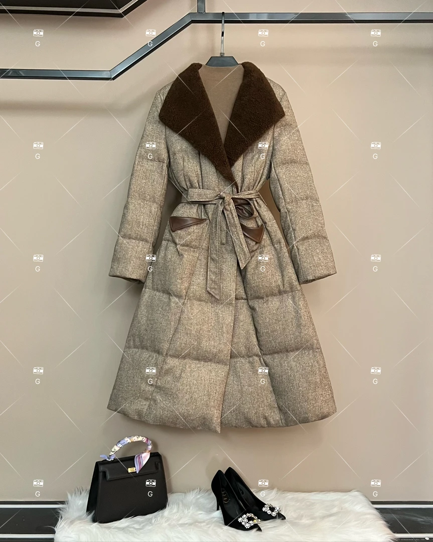 秋冬气质小香风时尚设计师中长款羽绒服 GS-57982