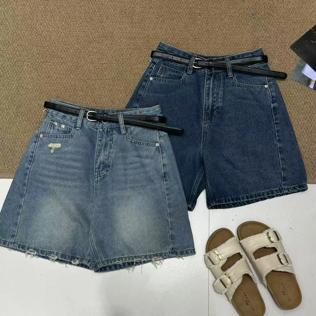 7273女装韩版时尚百搭牛仔短裤