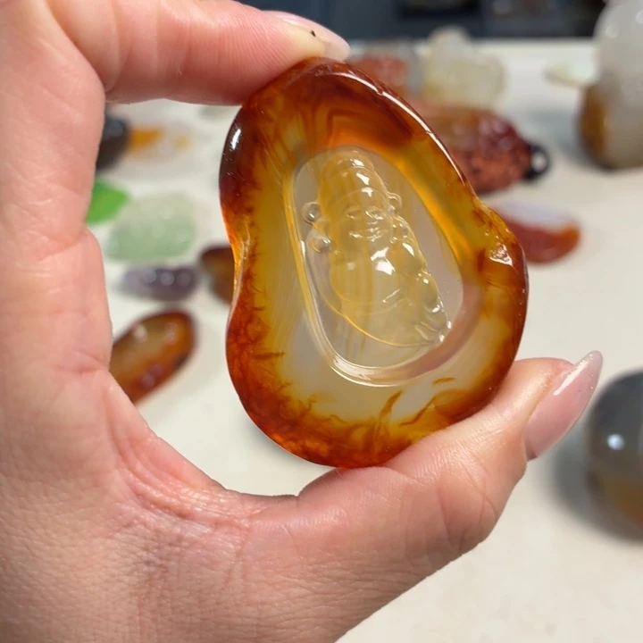 玛瑙/玉髓未镶嵌吊坠(不含链)