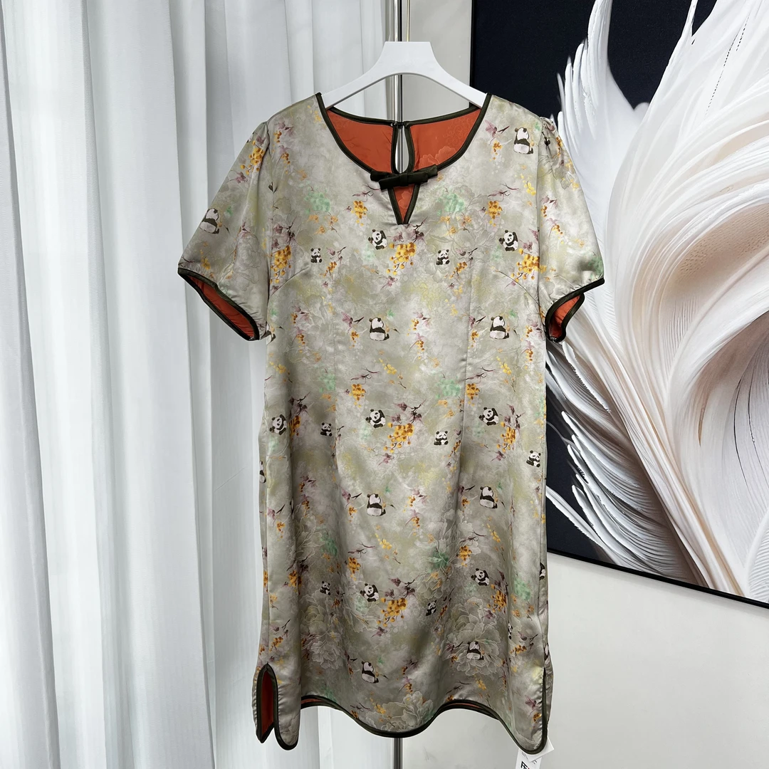 【妃儿红】夏季新中式复古连衣裙-7728