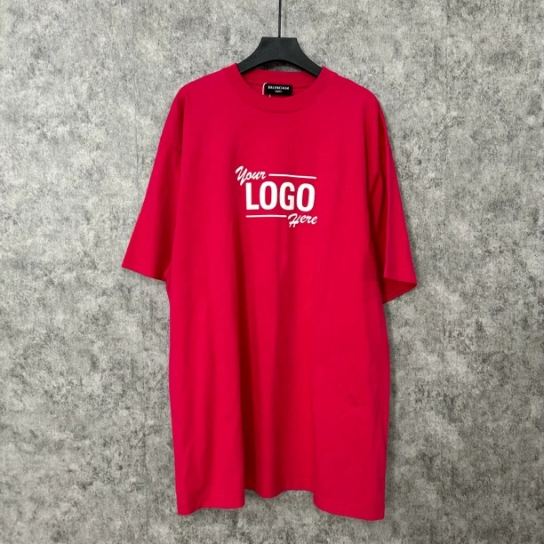 95新 Balenciaga/巴黎世家 巴黎世家粉红色半袖T恤