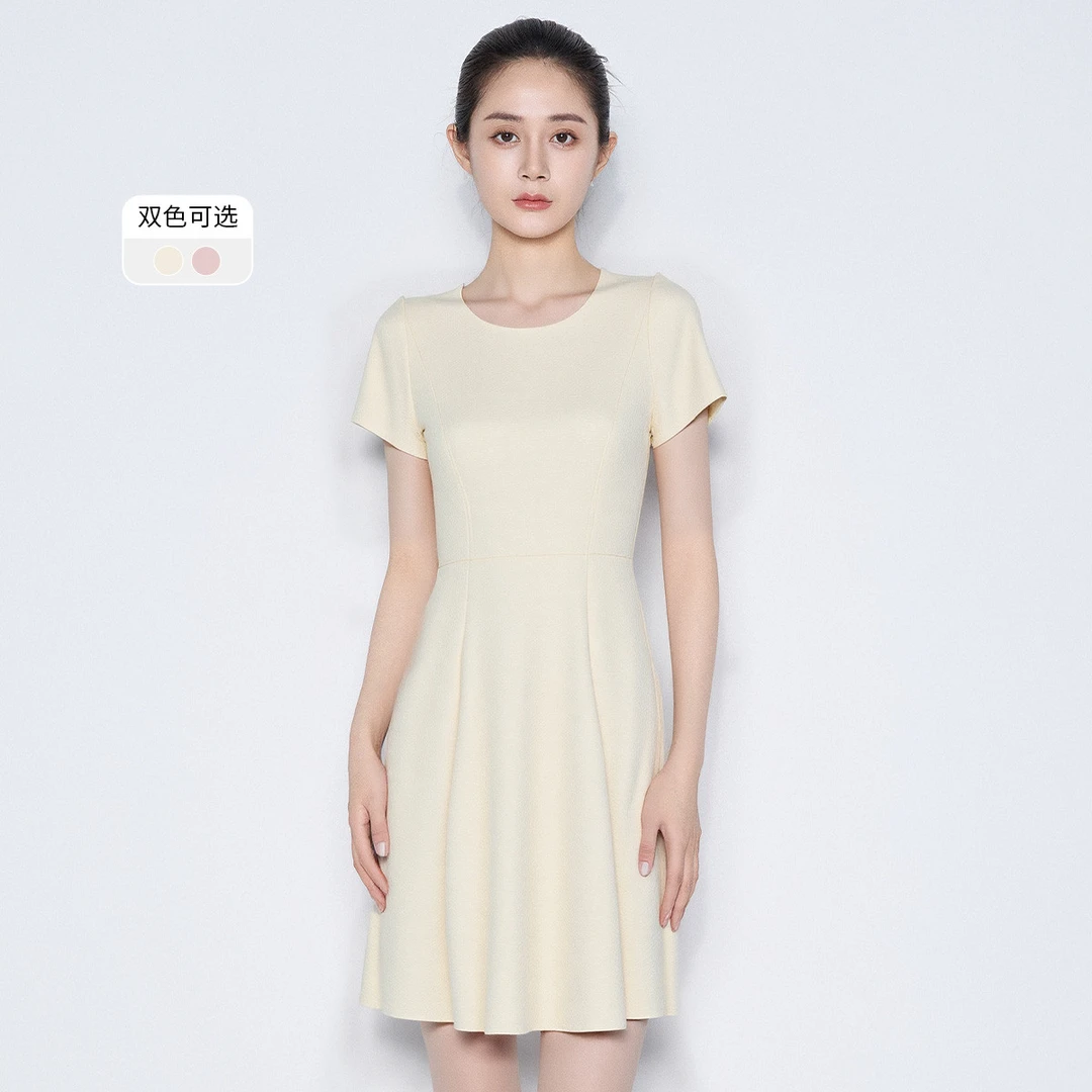 【福利专属】马天奴简约百搭棉质显瘦温柔风优雅中长裙VHS968DRX0