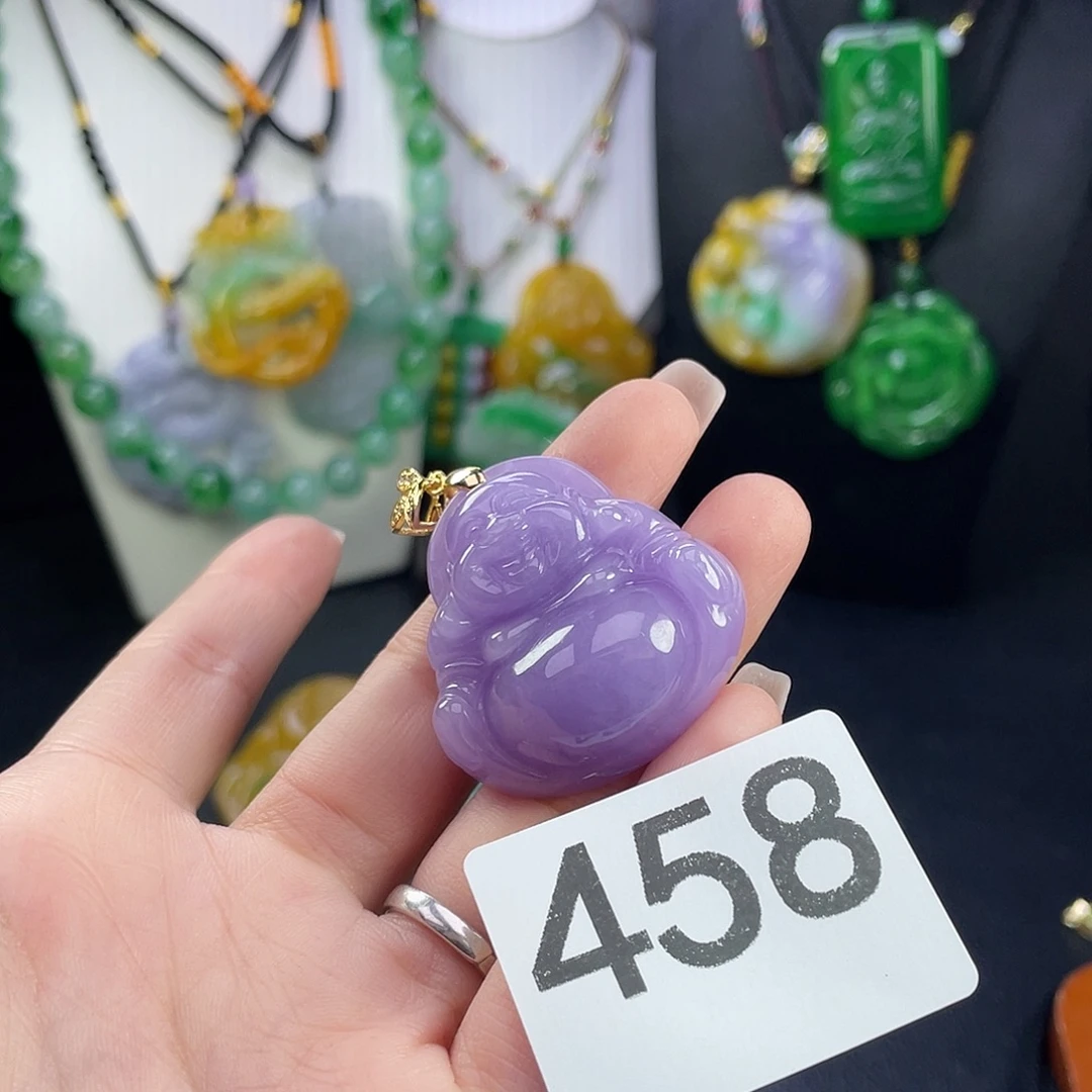 翡翠未镶嵌吊坠(赠链)