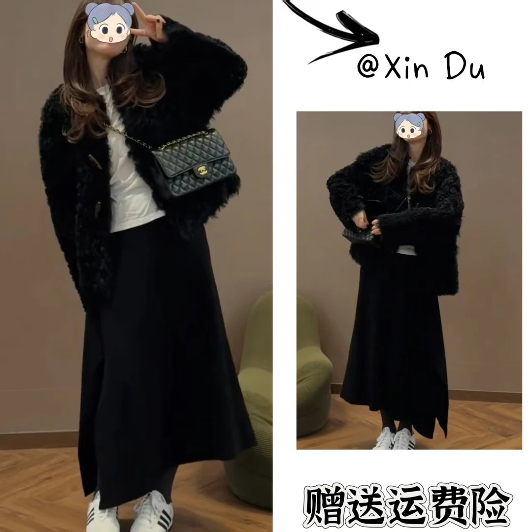 2025秋季新款时尚显瘦气质女士网红洋气两件套百搭款D23861