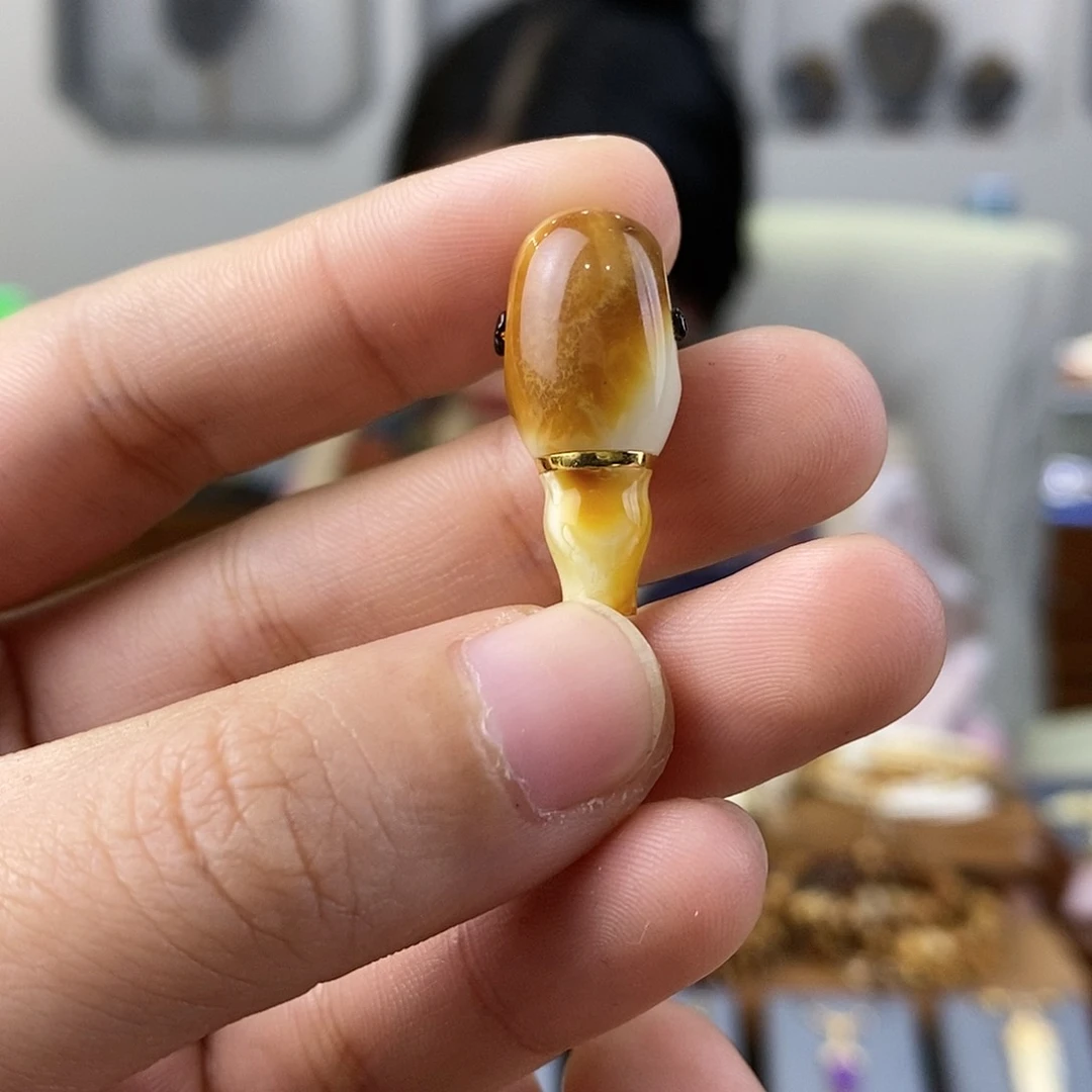 蜜蜡珠宝奇石未镶嵌蜜蜡三通