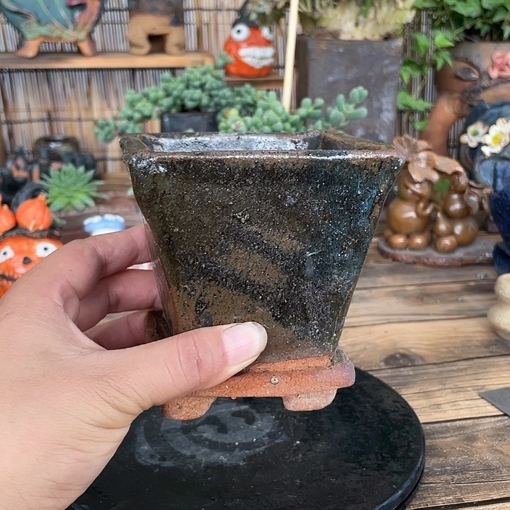 手工粗陶高温花盆0010