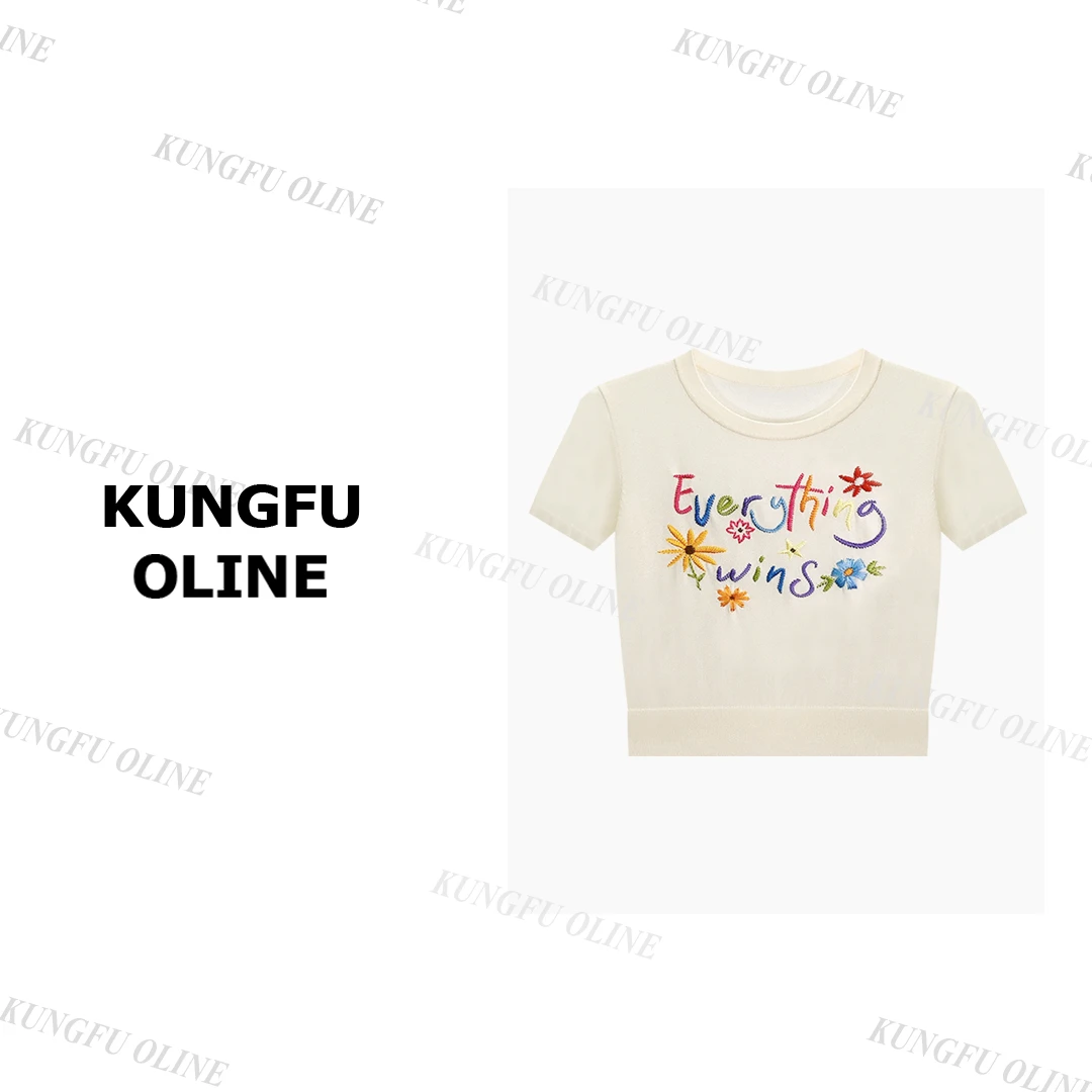 【小妖】MY1891英文字母图案时尚百搭休闲针织衫