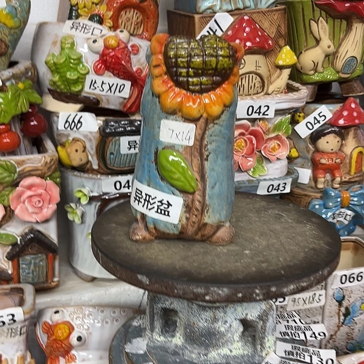 粗陶材质多肉花盆