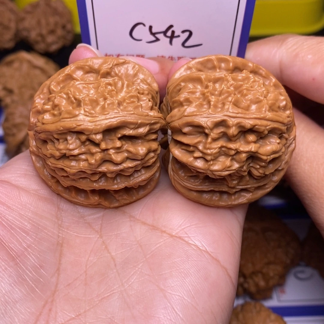 文玩核桃把件42白狮子c542