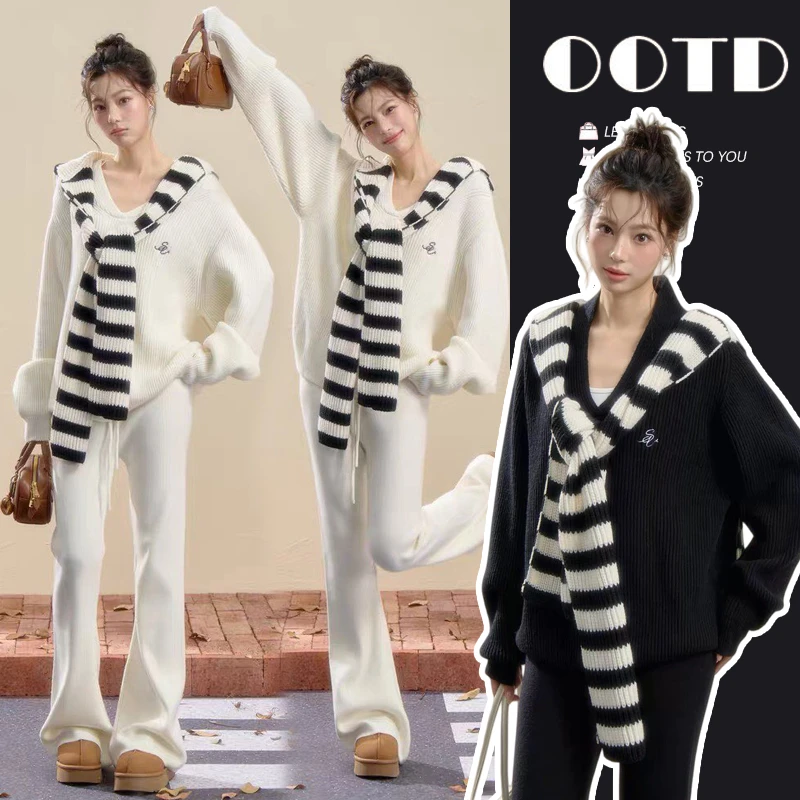 时髦孕妇装新款慵懒休闲披肩韩版宽松时尚大码春秋显瘦洋气三件套