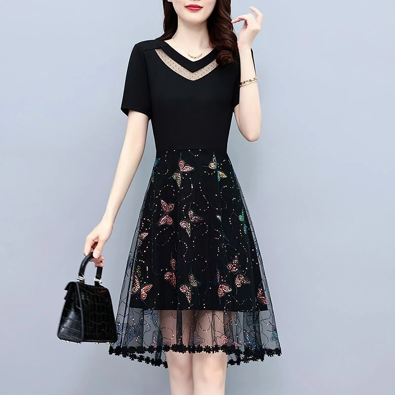 2025春夏新款女装春夏新款女装大码女装胖mm遮肚子显瘦时尚减龄网