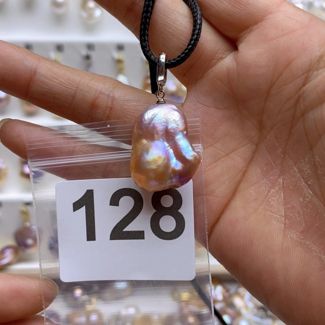 淡水珍珠颈饰银S925镶嵌128