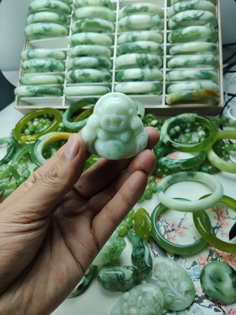 老油翠大佛公挂件毛衣链