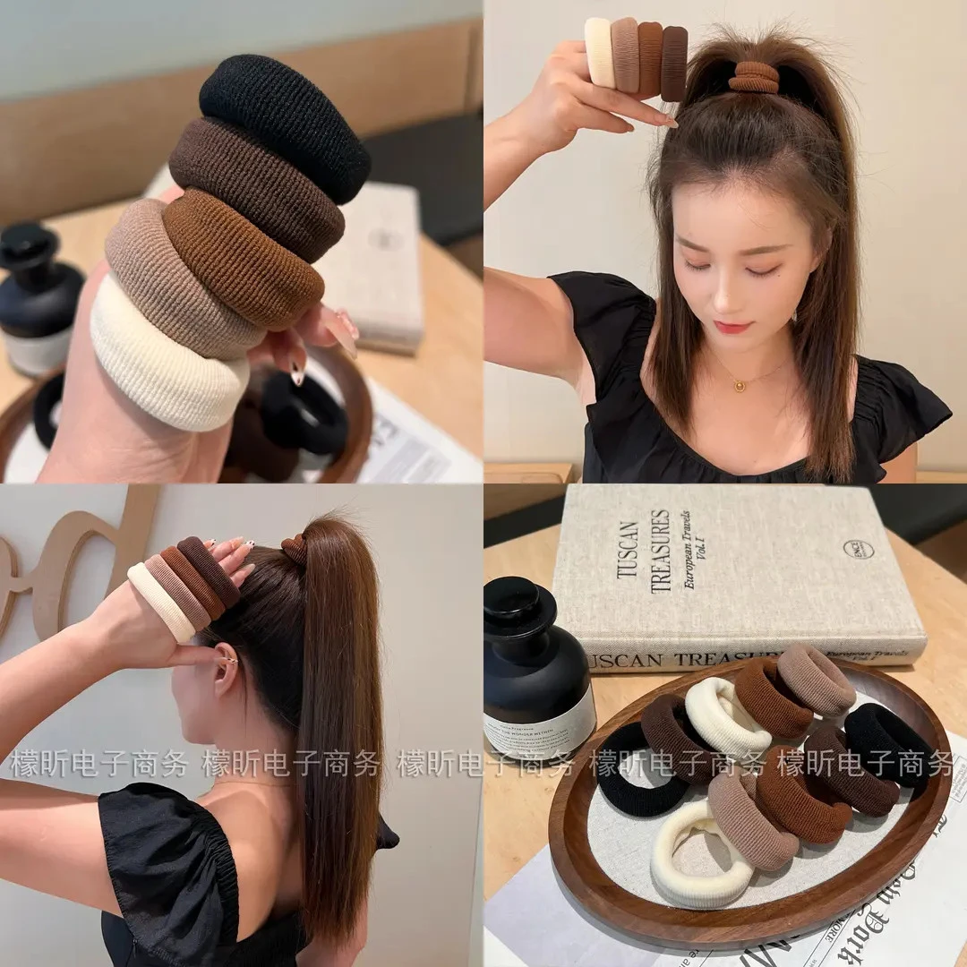 新升级加粗加厚发绳扎马尾丸子头简约耐用高弹力头绳发圈皮筋