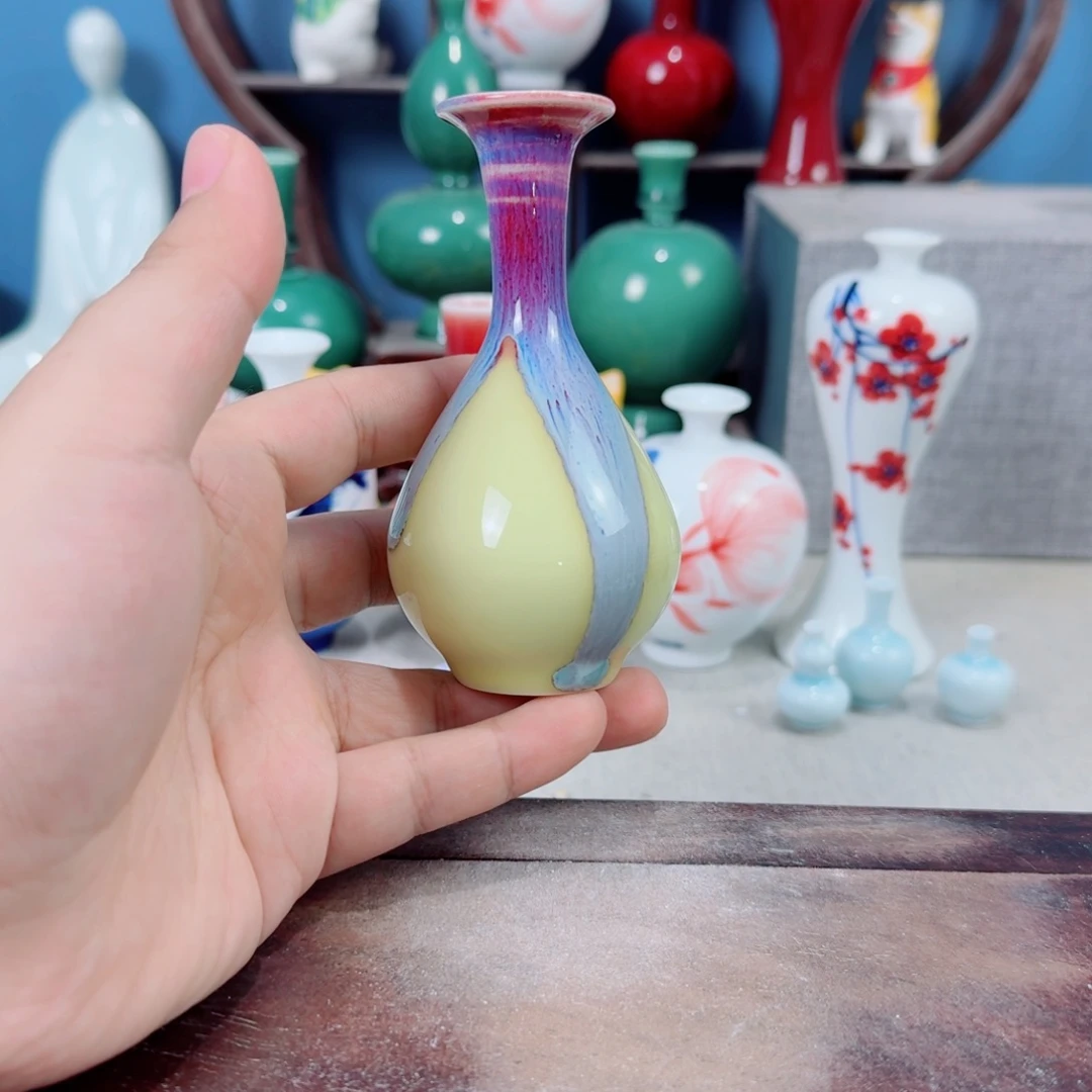 陶瓷手工小花器摆件