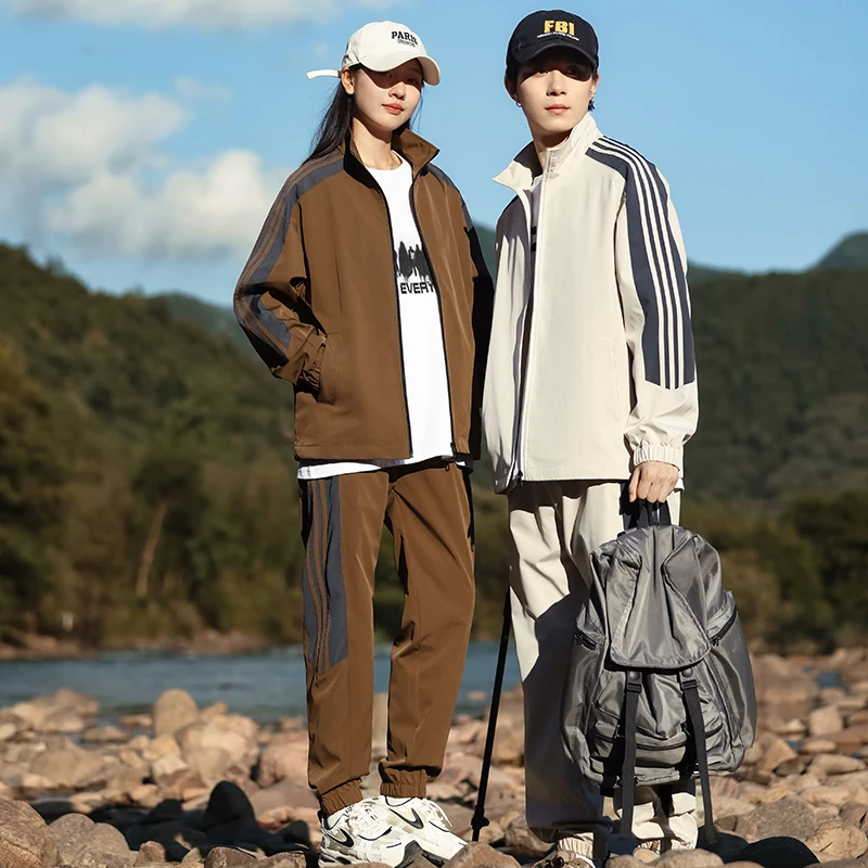 【ANUDI套装】新款春秋情侣时尚百搭休闲户外防风潮流运动套装