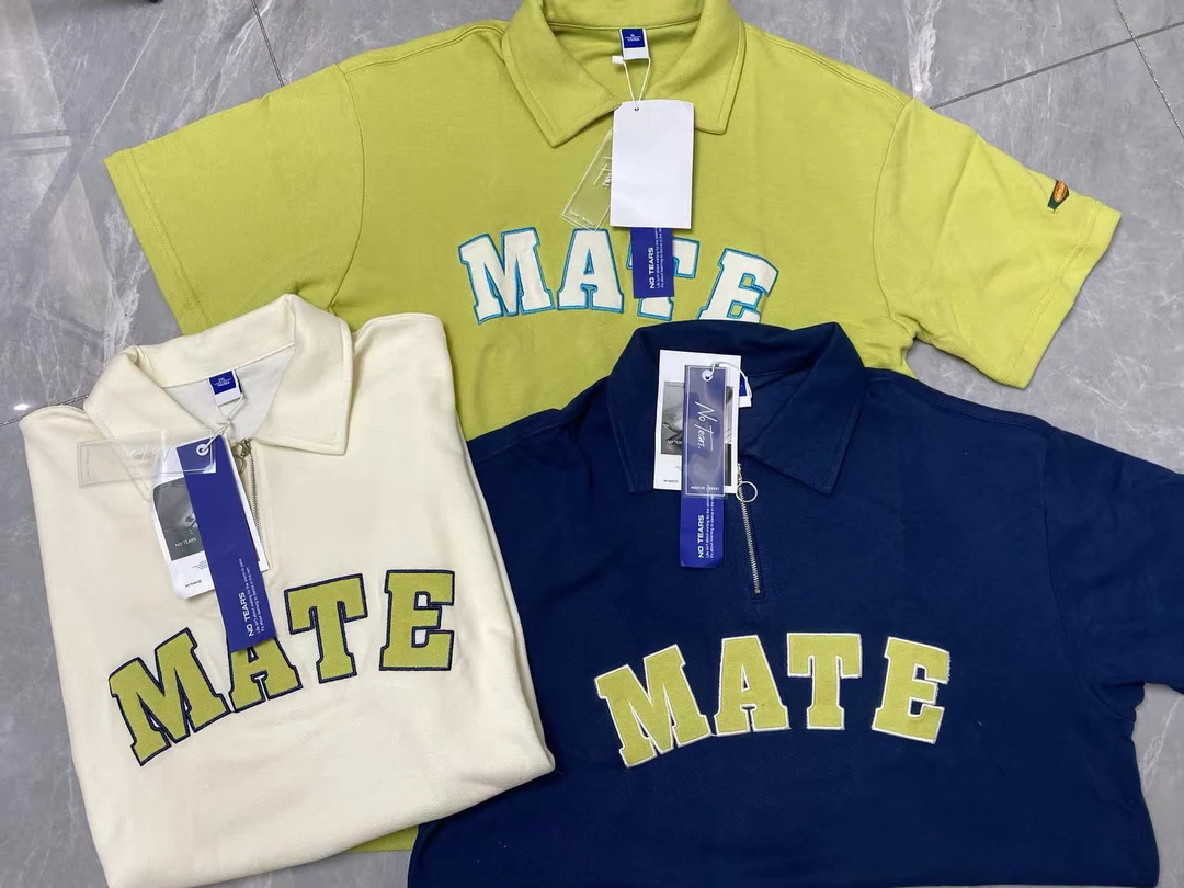 tears刺绣polo短袖T恤 男女同款