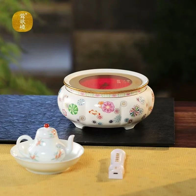 莺歌烧新款煮水套装  耐高温玻璃壶