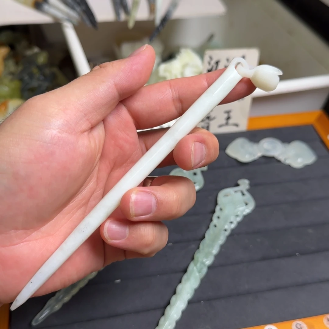 未镶嵌蛇纹石玉发饰