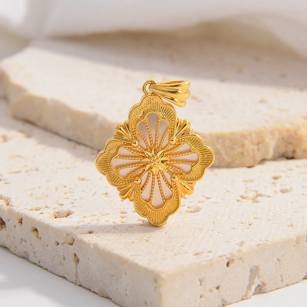 【婷婷专属】18k金白贝母布布吊坠（不含链）奢华