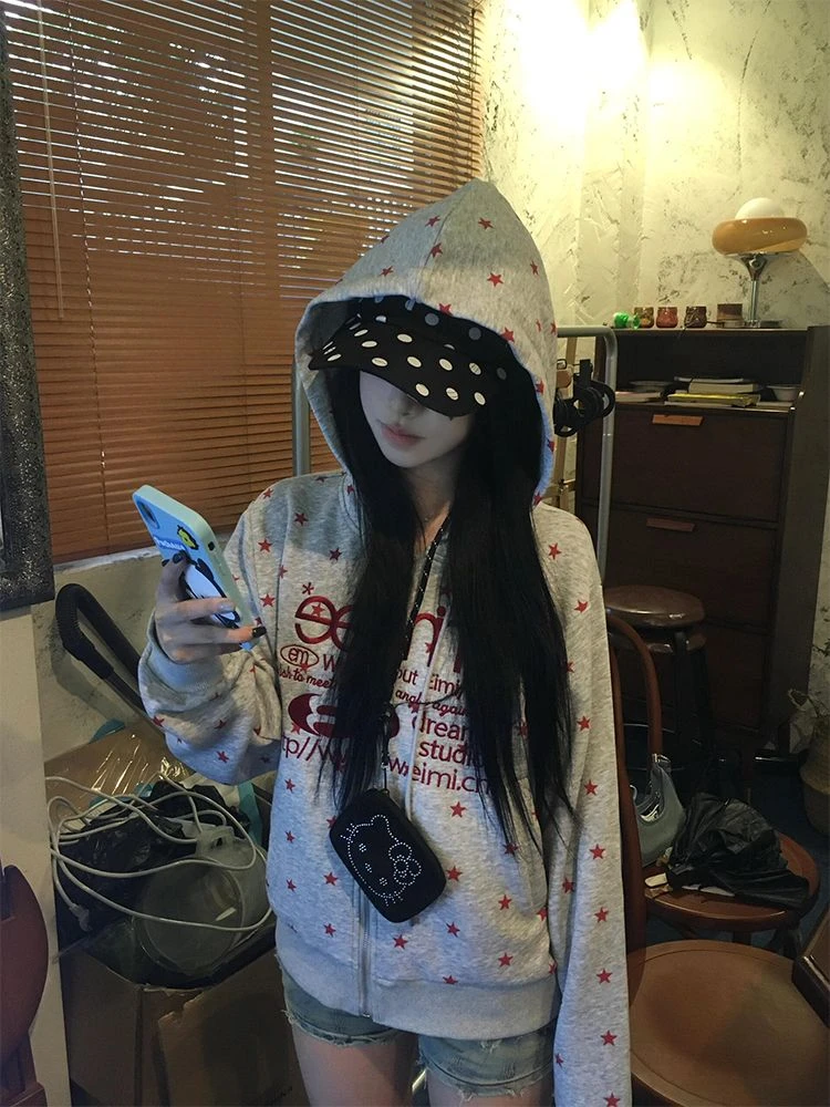 开衫卫衣春秋款女韩版大码薄款百搭纯棉学生冬季加绒长袖连帽外套