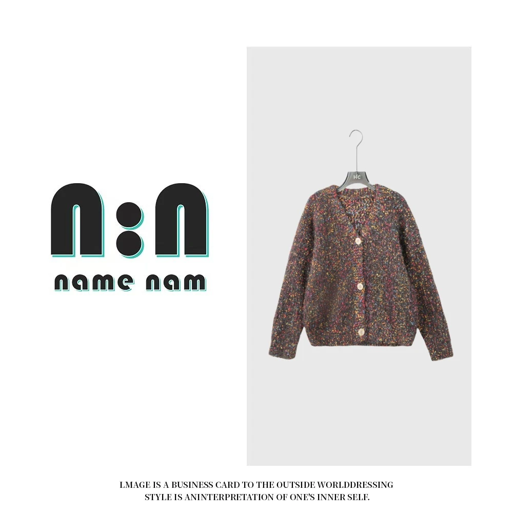 虹霓丨秋冬宽松慵懒风针织衫羊毛衫女上衣女9622