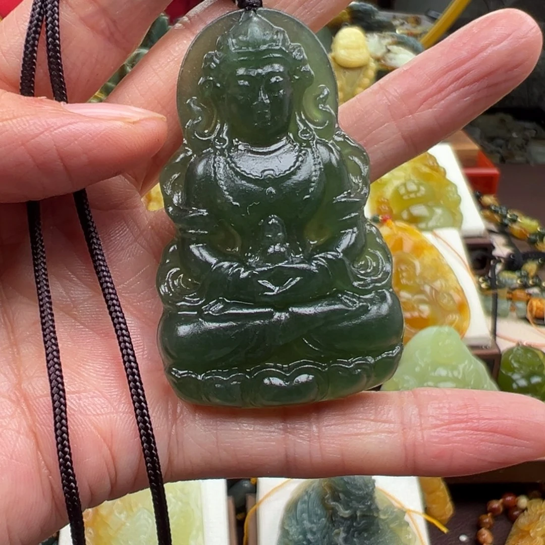 岫玉未镶嵌挂件挂件
