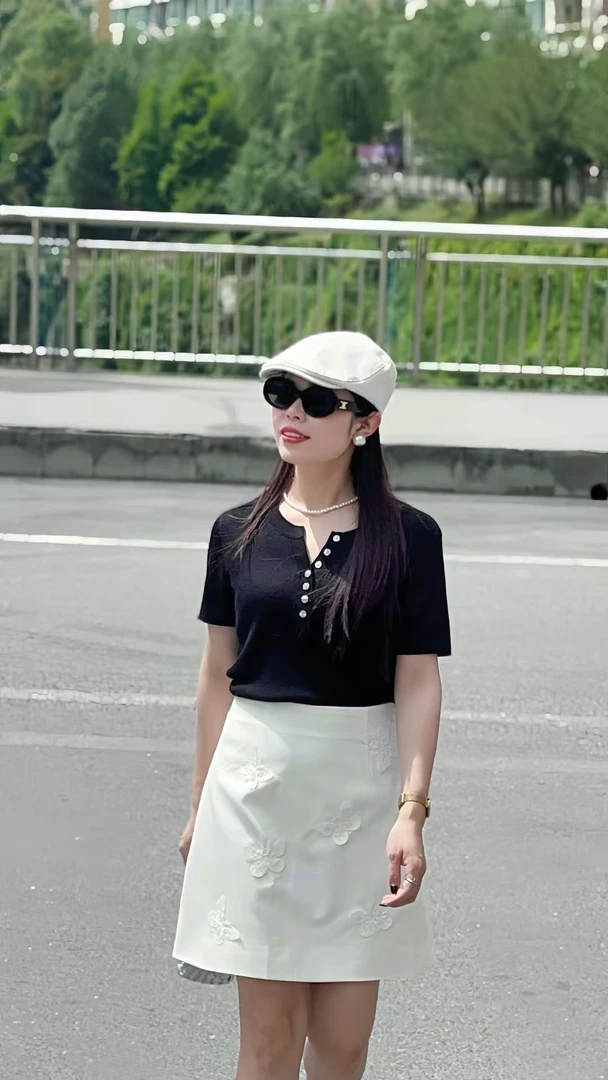 FONMEY梵迷白色蝴蝶半裙