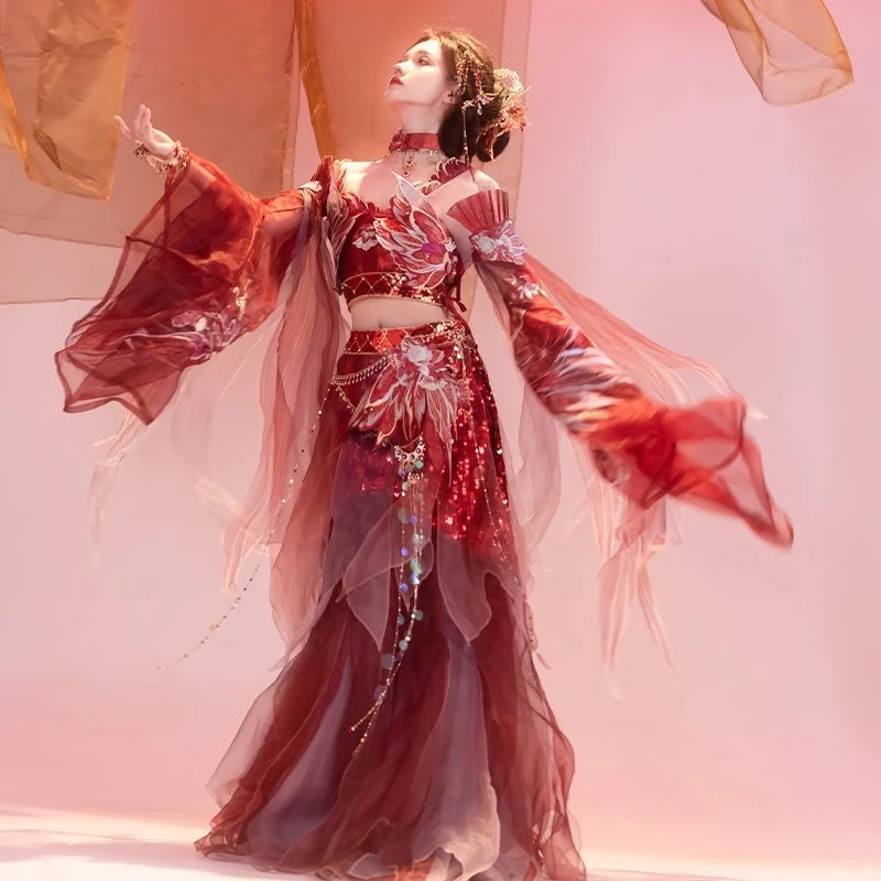 星灵古韵汉原创服女《妖姬》国风敦煌仙气异域风重工刺绣大袖衫