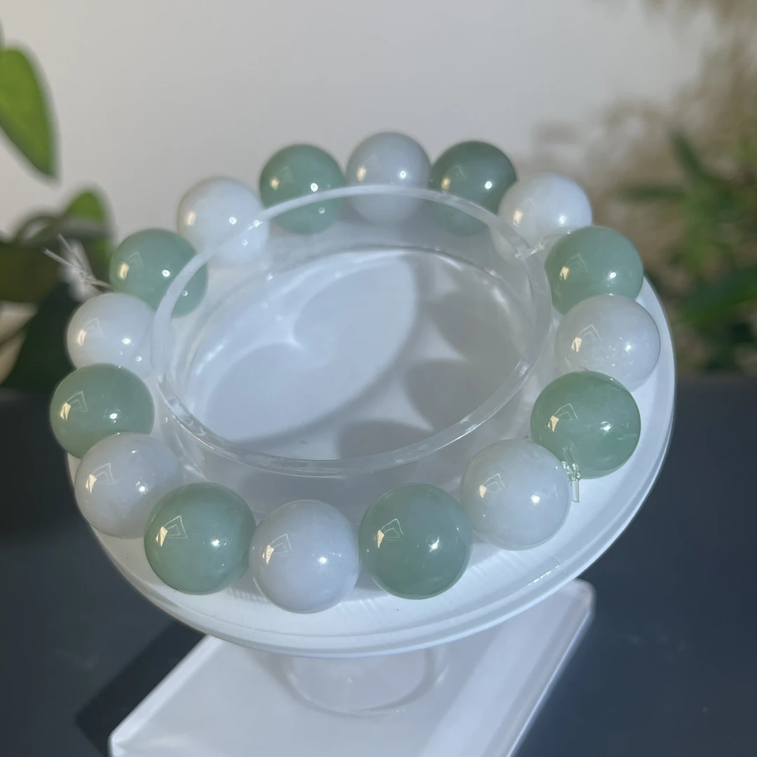 JXB17-82 天然翡翠缅甸A货 翡翠手串