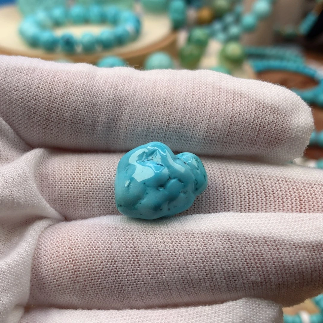 绿松石未镶嵌珠宝奇石14.7mm