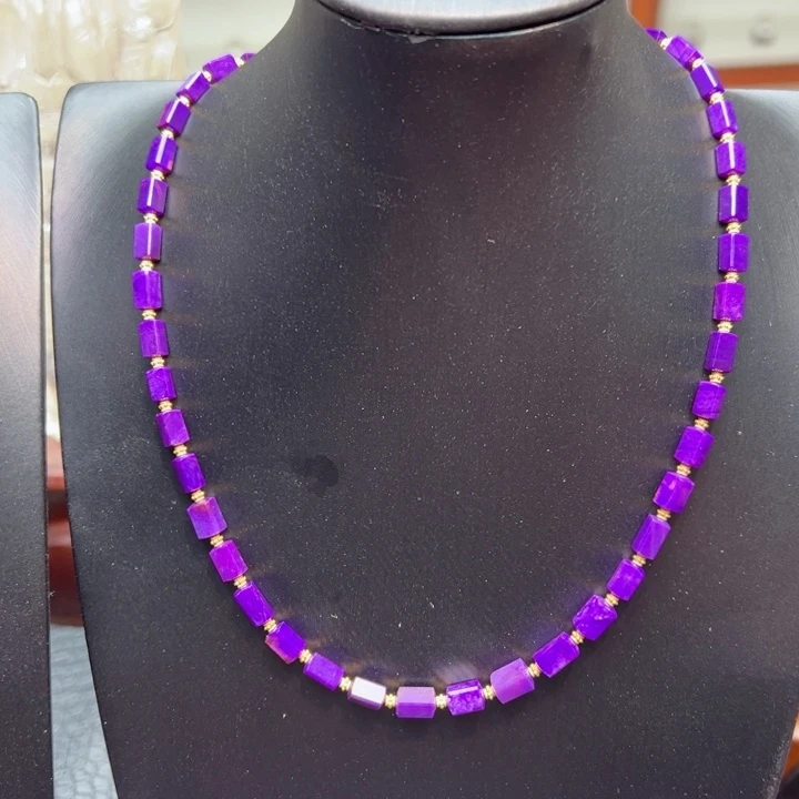 苏纪石（舒俱来）项链18K金镶嵌