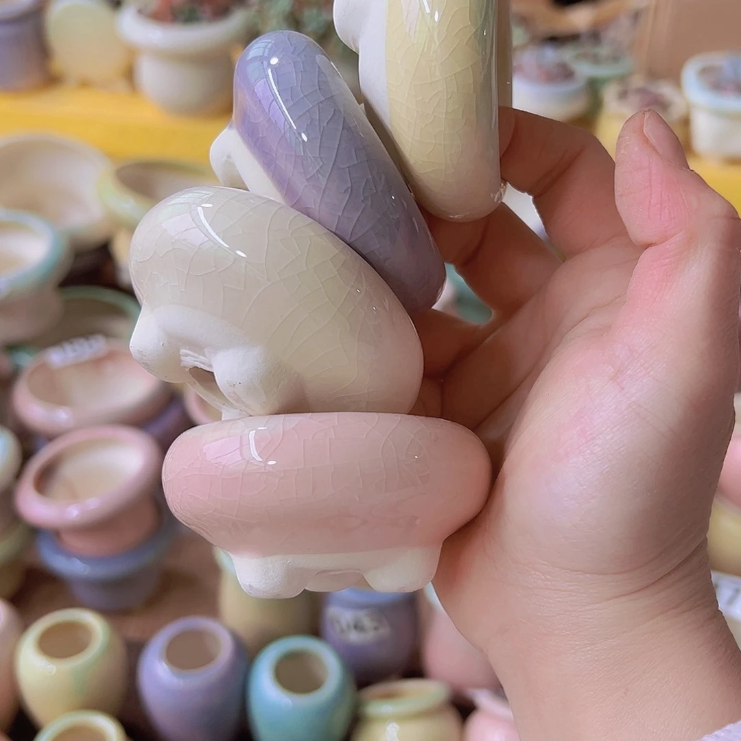 红陶陶瓷花盆当场满12包邮