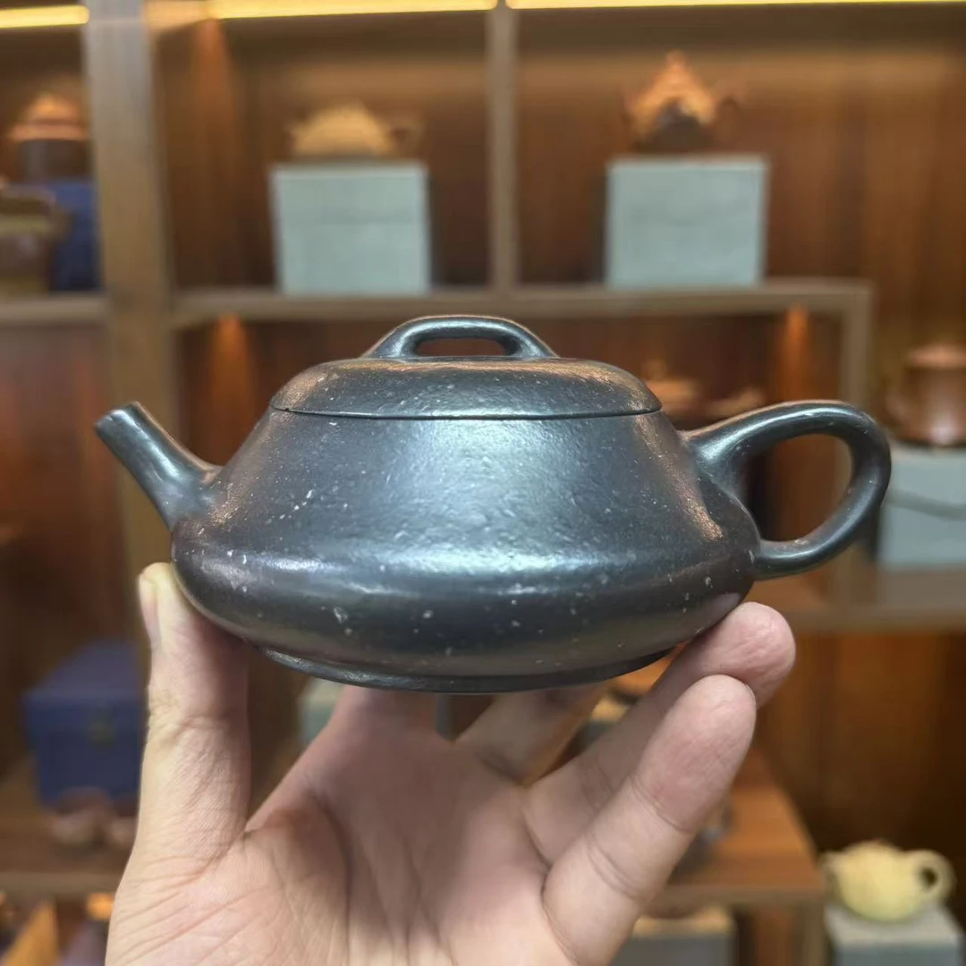 银星砂玄铁石黄光器亦瓢紫砂壶