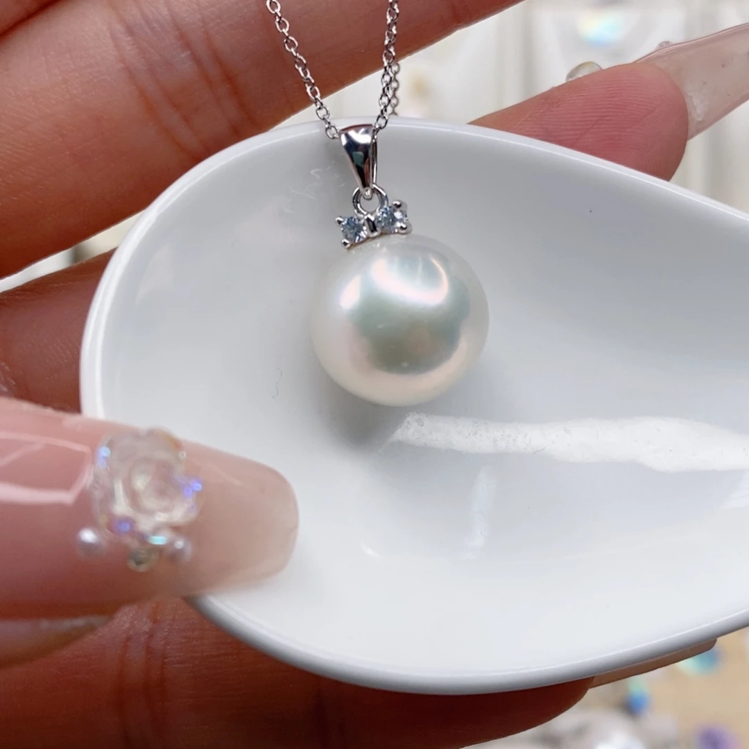 淡水珍珠吊坠(赠链)银S925镶嵌