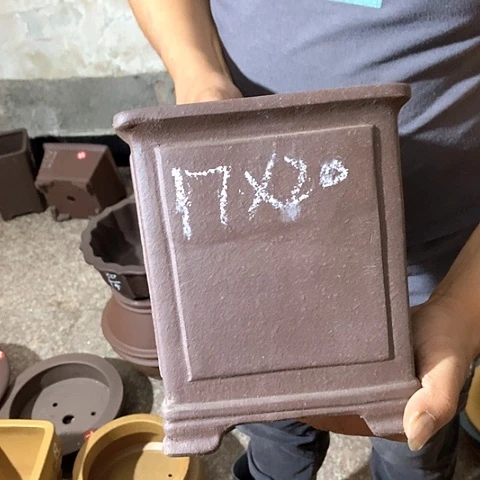 紫砂花盆手工制作