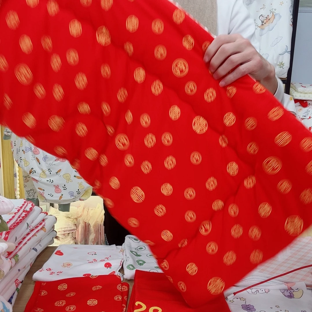 棉红色百福包被包被