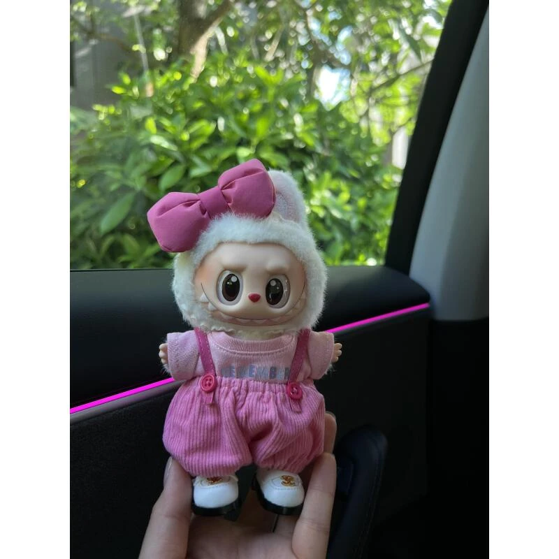 【仅衣服】拉布布labubu娃衣17cm一代二代三代搪胶公仔衣服两件套