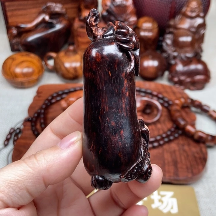 花梨木类端景台瓜瓜来财