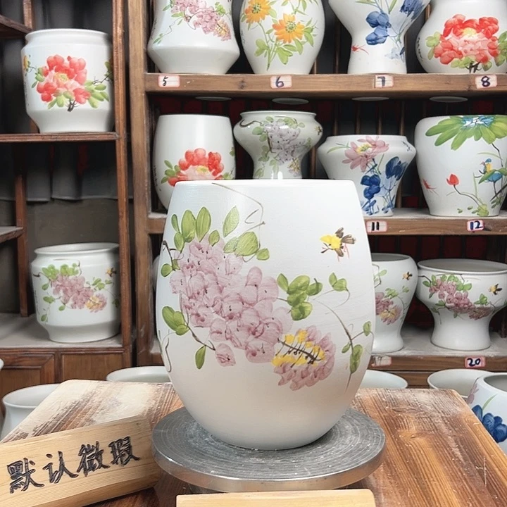摆件但盆紫藤新款陶瓷