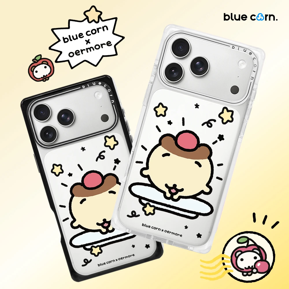 Bluecorn联名朱小仓是布丁呀适用于iPhone17/16/15ProMax手机壳