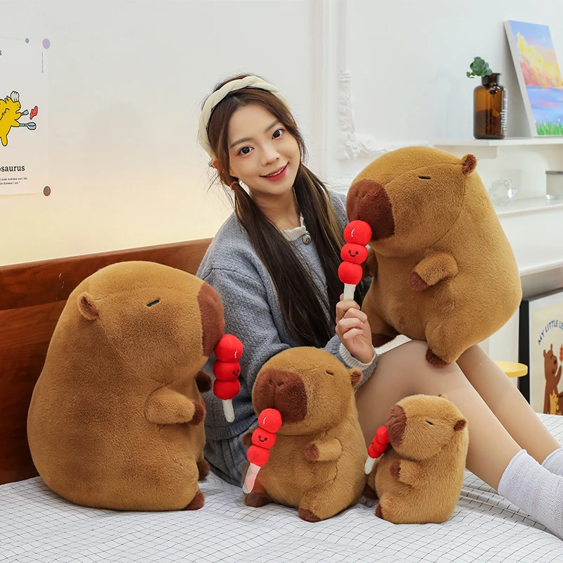 糖葫芦卡皮巴拉玩偶水豚公仔毛绒玩具布娃娃睡觉抱枕女孩生日礼物