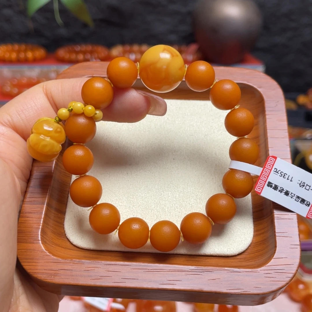 琥珀未镶嵌手链手串