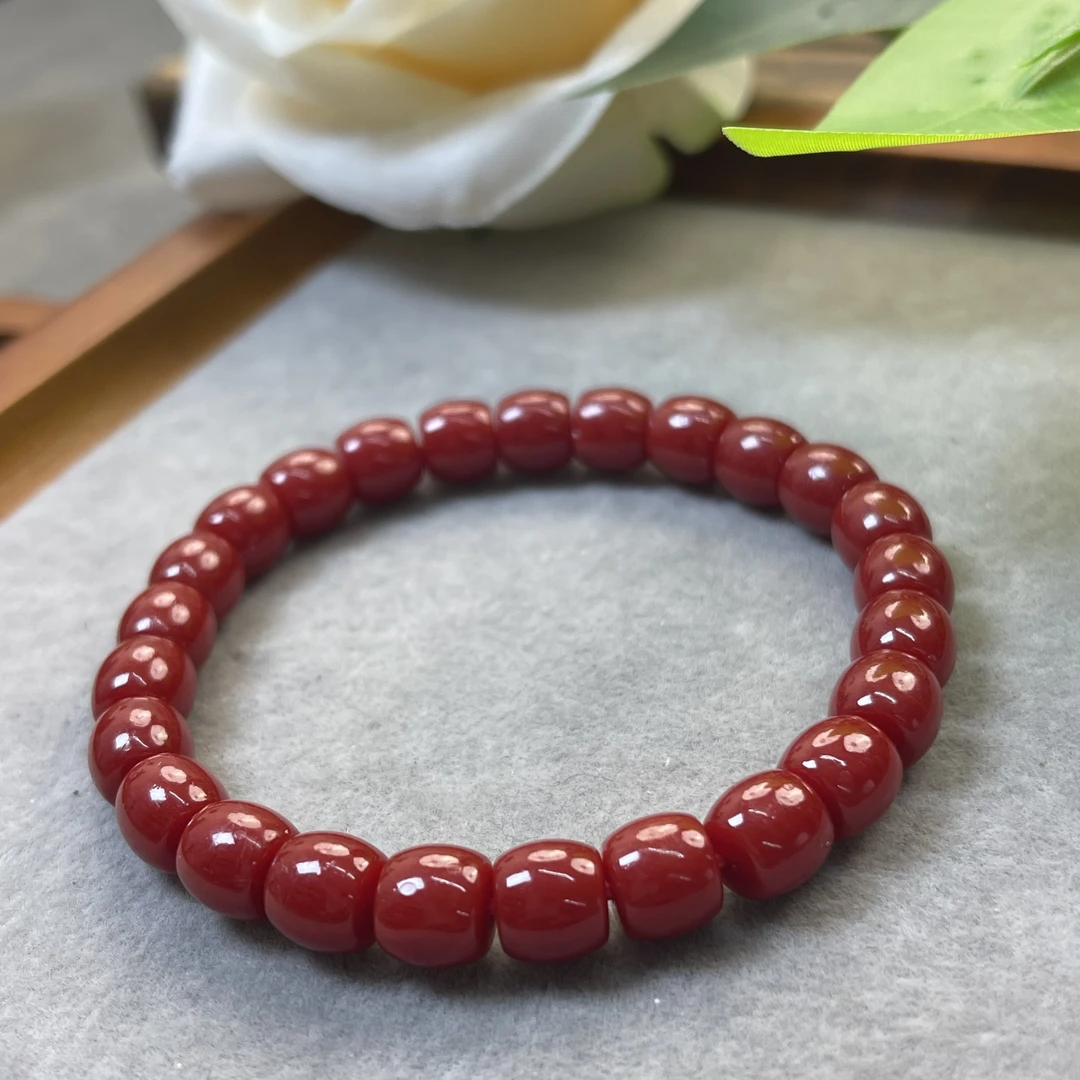深海瑰宝三三红色手串 复古手串A105
