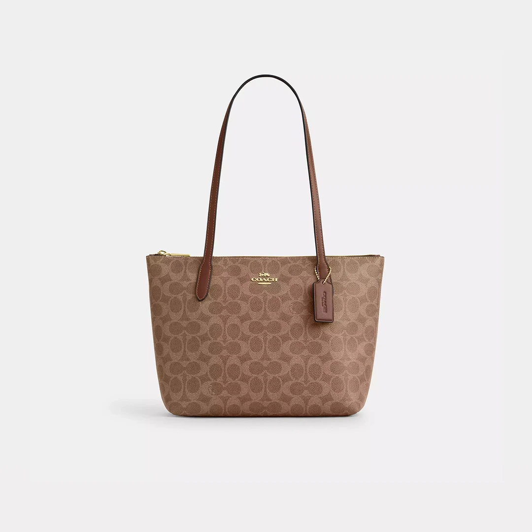 COACH｜【全国联保】蔻驰 FIONA系列经典标志提花拉链托特包