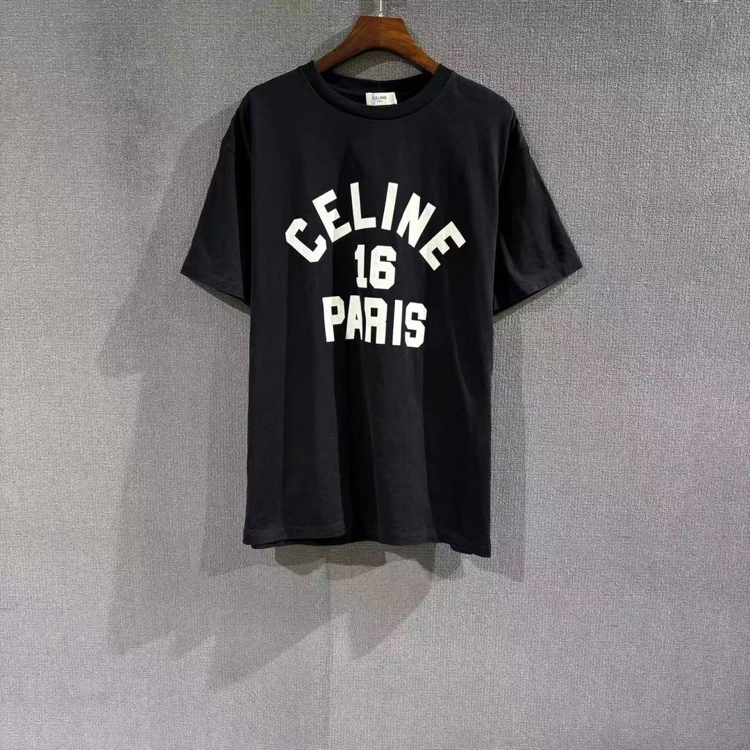 99新 maje CELINE赛琳（pm）字母印花黑色短袖 99新xs码/3535