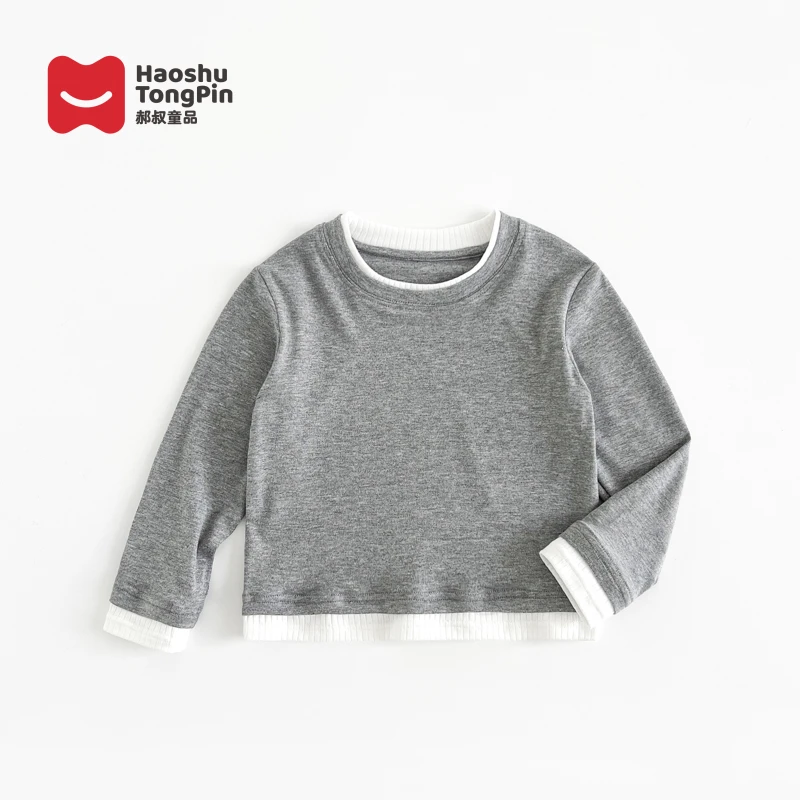 现货【亲子装】郝叔童品春季新款针织长袖2025韩版百搭潮女宝HP5108