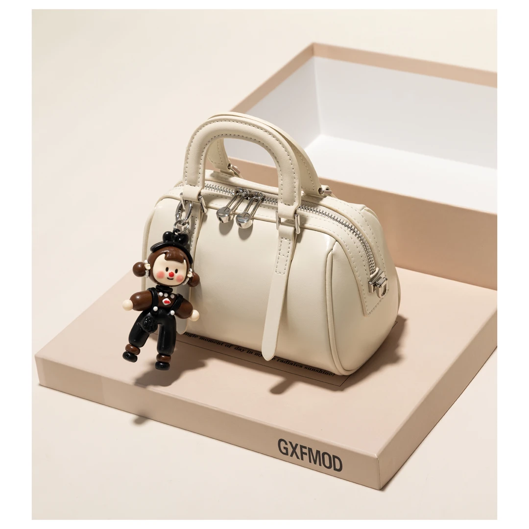 GXFMOD韩版小众牛皮包2025新款百搭单肩斜挎包超精致手提波士顿包