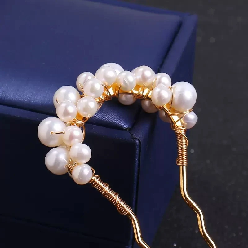 u型发簪丸子头盘发金属发钗古风高级感新中式簪子洋气时尚精致