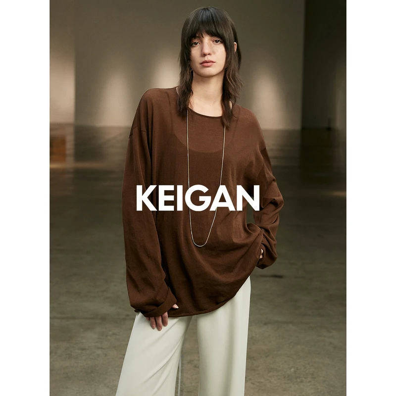 开间/松弛叠穿神器 细腻柔软长绒棉微透卷边针织吊带罩衫套装